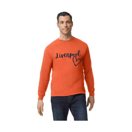 Liverpool Heart Unisex 50/50 Blend Long Sleeve Tee